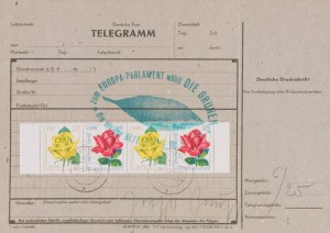 Joseph Beuys - Bitterfelder Telegramm (Bitterfeld Telegram), 1979, telegraph form, stamped