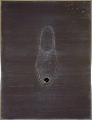 Jasper Johns - High School Days, 1969, lead relief with mirror