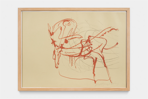 Joseph Beuys - ohne Titel, aus dem Portfolio Spur I (Untitled, from the Portfolio Trace I (nine lithographs)), 1974, one lithograph on grayish-green wove in portfolio of nine